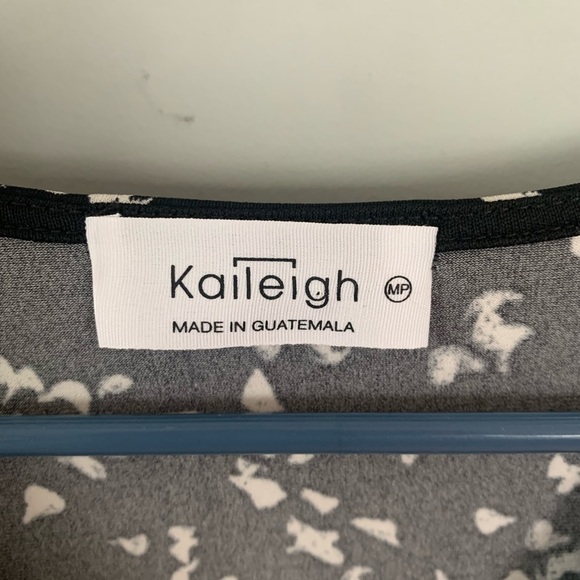 Kaileigh Black and White Wrap Dress - Picture 3 of 3